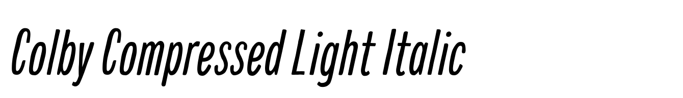 Colby Compressed Light Italic